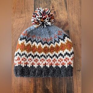 Women Beanie Handmade in Nepal 100% Wool with liner- Fair Isle